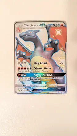 Pokemon Charizard GX SV49/SV94 Hidden Fates Shiny Vault Shiny Holo Rare 250 HP - Image 1