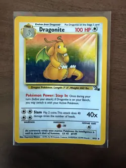 Dragonite 4/62 1999 Pokemon Fossil Holo - LP/MP - Image 1