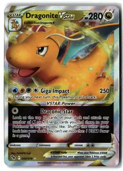 Dragonite VSTAR ⭐ 050/078 Holo Rare VSTAR Pokemon GO 2022 Pokemon NM - Image 1