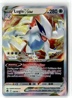 Lugia VSTAR ⭐ 139/195 Holo Rare VSTAR Silver Tempest 2022 Pokemon NM - Image 1
