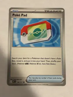 Pokemon TCG Poke Pad Trainer Card 198/217 Ascended Heroes NM English Regular - Image 1