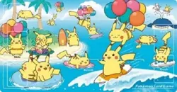 Pokemon Center Japan Surfing & Flying Pikachu Playmat JAPAN New - Image 2