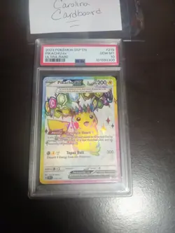 Pokemon Pikachu ex Ultra Rare Holo Sv08: Surging Sparks PSA 10 219/191 2024 - Image 3