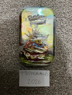 Pokemon TCG: Scarlet & Violet—Prismatic Evolutions Mini Tin New Sealed - Jolteon - Image 1