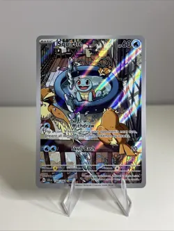 Pokemon Squirtle TCG Stellar Crown Illustration Rare Holo Card 148/142 Sv07 - Image 1