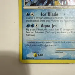 Pokemon TCG Empoleon 4/130 Diamond & Pearl Holo Rare Stage 2 Card 2007 - Image 3