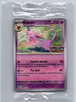 Espeon (Best Buy Exclusive) 086/197 Pokemon Obsidian Flames Stamped Sealed Promo - Image 1
