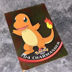 1999 Topps Pokemon T.V. Charmander #4 Blue Logo Holo Rare TCG Card Holographic - Image 3