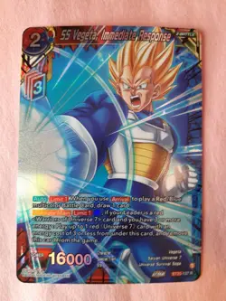 SS VEGETA, IMMEDIATE RESPONSE-FOIL-DBS CARD GAME-POWER ABSORBED-BT20-137 R - Image 1