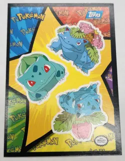 1999 Topps Pokemon Movie Sticker Bulbasaur Ivysaur Venusaur Puzzle Card - Image 1