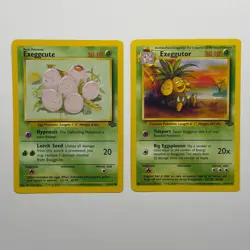 Pokemon TCG Exeggcute Exeggutor 2-Card Evolution Lot WOTC Vintage 1999 - Image 1
