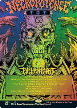 Necropotence FOIL BORDERLESS - 1995 - Secret Lair 30th Anniversary Countdown MTG - Image 1