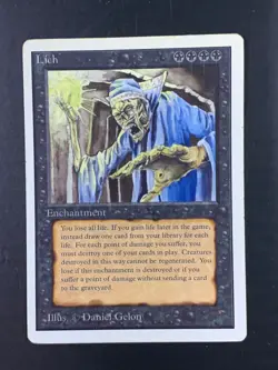 MTG Lich Unlimited English Rare "Vintage" - Image 1