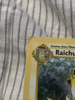 Pokemon Raichu Holo Rare Shadowless Base Set #14 - Image 4