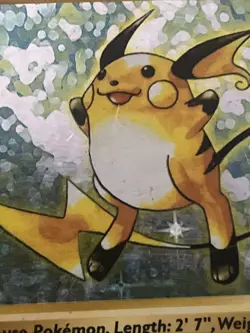 Pokemon Raichu Holo Rare Shadowless Base Set #14 - Image 5