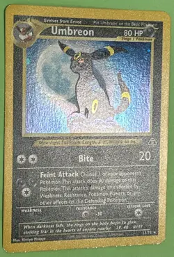 Umbreon Neo Discovery 13/75 Holo Rare Moon Pokemon Foil NEAR MINT NO PLAY - Image 2