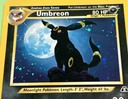Umbreon Neo Discovery 13/75 Holo Rare Moon Pokemon Foil NEAR MINT NO PLAY - Image 3