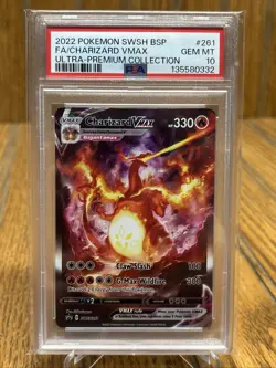 Pokemon TCG Charizard VMAX SWSH261 Full Art Ultra Rare Black Star PSA 10 - Image 1
