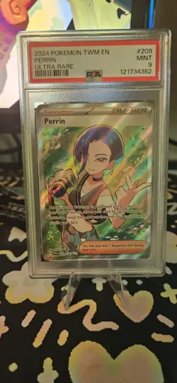 2024 POKEMON TWM EN-TWILIGHT MASQUERADE ULTRA RARE #209 PERRIN PSA 9 - Image 1