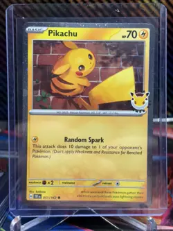 Pikachu Stamped Pokemon Day 2026 051/162 Cosmos Holo Promo NM TEF 51 x4 - Image 3
