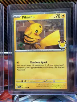 Pikachu Stamped Pokemon Day 2026 051/162 Cosmos Holo Promo NM TEF 51 x4 - Image 5