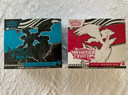 Pokemon TCG Black Bolt & White Flare Elite Trainer Boxes ETB Set of 2 NEW SEALED - Image 1