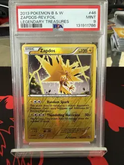 2013 Pokemon B & W Zapdos-Rev.foil Legendary Treasures PSA 9 - Image 1