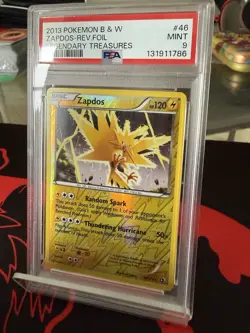 2013 Pokemon B & W Zapdos-Rev.foil Legendary Treasures PSA 9 - Image 3