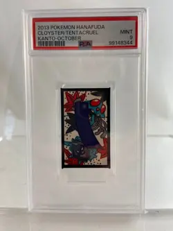 2013 POKEMON HANAFUDA KANTO OCTOBER CLOYSTER/TENTACRUEL PSA 9 - Image 1