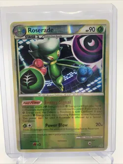 2010 Pokemon HeartGold & SoulSilver Unleashed Roserade Reverse Holo #23/95 - Image 1