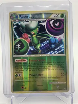 2010 Pokemon HeartGold & SoulSilver Unleashed Roserade Reverse Holo #23/95 - Image 2