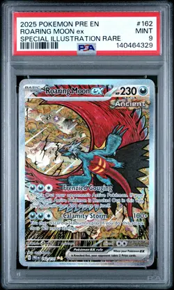 2025 Pokemon Prismatic Evolutions Roaring Moon EX Special Illust Rare PSA 9 #162 - Image 1