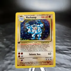1st Edition Machamp Base Set Holo 8/102 German Machomei WOTC Pokemon NM Vtg - Image 1
