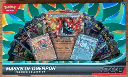 POKEMON TCG MASKS OF OGERPON ex HP 210 COLLECTION BOX with 10 Booster Packs - Image 1