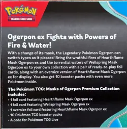 POKEMON TCG MASKS OF OGERPON ex HP 210 COLLECTION BOX with 10 Booster Packs - Image 4
