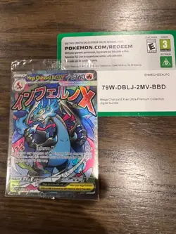 MEGA CHARIZARD x EX MEGA EVOLUTIONS UPC PROMO SEALED and code card - Image 1