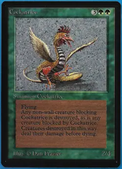 Cockatrice Beta NM Green Rare MAGIC THE GATHERING MTG CARD (ID# 512257) ABUGames - Image 1