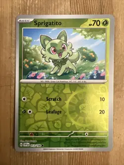 Sprigatito - 013/198 - Pokemon Scarlet & Violet Reverse Holo Rare Card NM - Image 1