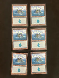Island (Waterfall) Set [Portal] Magic MTG Cards LP - Image 1