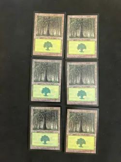 Forest (Large Middle) set [Portal] Magic MTG Cards LP - Image 1