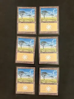 Plains (Clouds Right) set [Portal] Magic MTG Cards LP - Image 1