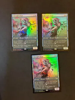 x3 Silvergill Adept FOIL [Rivals of Ixalan Promo] x3 Magic MTG Cards LP - Image 1