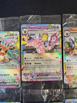 Prismatic Evolutions Surprise Box Sealed Stamped EX Promo Cards Complete Set 9/9 - Image 3