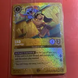 Lilo Escape Artist 25/P2 Promo Gold Glitter Foil Card Lorcana SEALED (Read) - Image 1