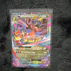 Pokemon M Garchomp EX Mega Promo Holo XY Dragon 210 HP XY168 Card 2016 English - Image 1