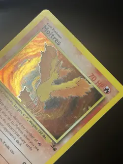 Pokemon TCG Moltres Fossil Set Holo Rare Card 12/62 LP - Image 2