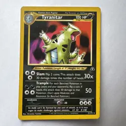 Pokemon Card Tyranitar 31/75 Regular Neo Discovery MP - Image 1