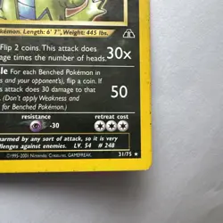 Pokemon Card Tyranitar 31/75 Regular Neo Discovery MP - Image 5