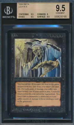 Beta Lich BGS 9.5 Graded Magic MTG (0185) -magicgraders- - Image 1