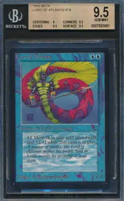 Beta Lord of Atlantis BGS 9.5 Graded Magic MTG (3881) -magicgraders- - Image 1